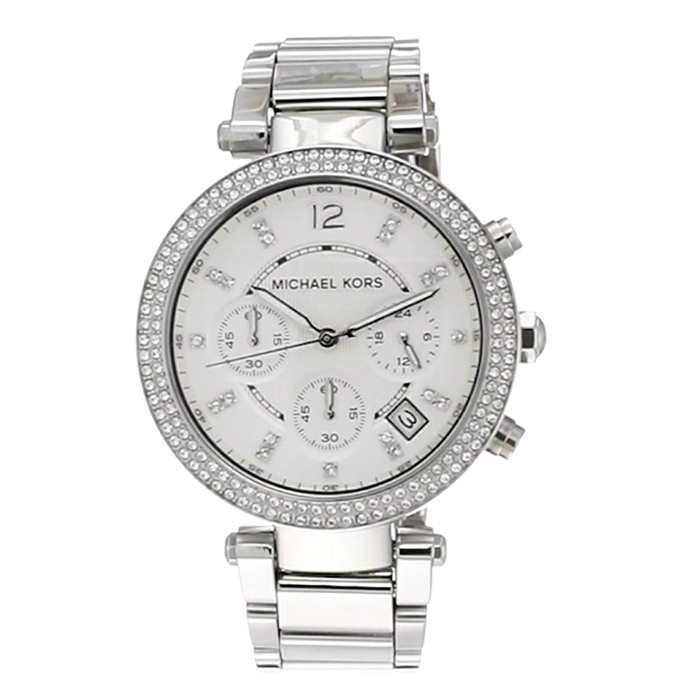 NWT Michael Kors Women's Parker Silver-Tone Watch - Picture 1 of 13
